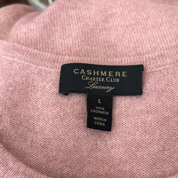 Charter Club Soft Pink Crew Neck Sweater - Picture 3 of 3